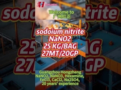 NaNO2 nitrito di sodio 27 MT / 20 GP 25 KG/ BAG Utilizzato come assistente di tintura