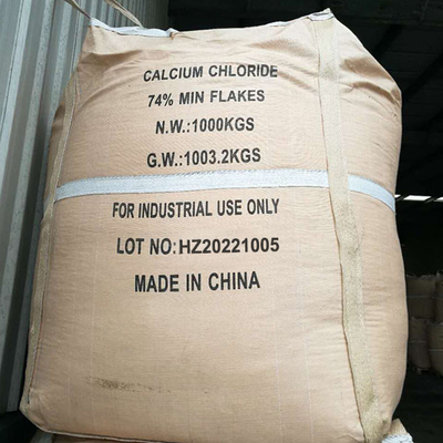 1000kg/fiocchi bianchi del biidrato del cloruro di calcio del cloruro di calcio CaCl2 della borsa 74%