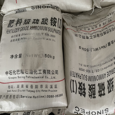 50 KG/BAG Solfato di ammonio Particella bianca CAS 7783-20-2 Utilizzato come nutriente in agricoltura