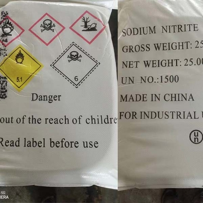 NaNO2 nitrito di sodio 27 MT / 20 GP 25 KG/ BAG Utilizzato come assistente di tintura