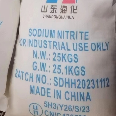 NaNO2 nitrito di sodio utilizzato come agente di trattamento termico dei metalli 25 kg / BAG