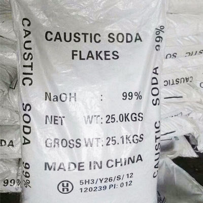 25 KG/BAG 99% Purezza Caustica Soda Idrossido di Sodio Fiocchi Cas 1310-73-2 Per la produzione di carta